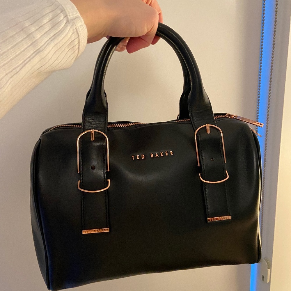 Black leather Ted Baker handbag